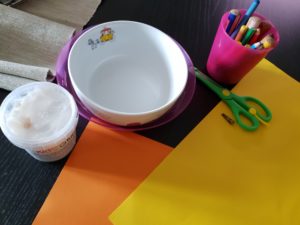 Uhr basteln Material