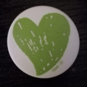 grünes Herz Button. grüne Liebe für Bochum