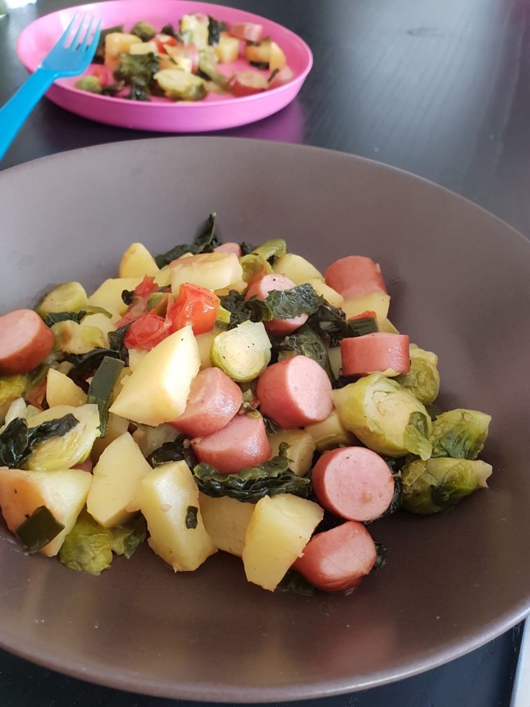Gemüsepfanne mit Palmkohl