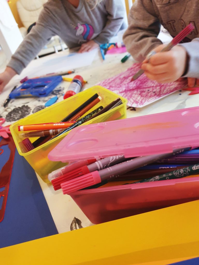Wochenende in Bildern November19 Die Kinder beim Malen